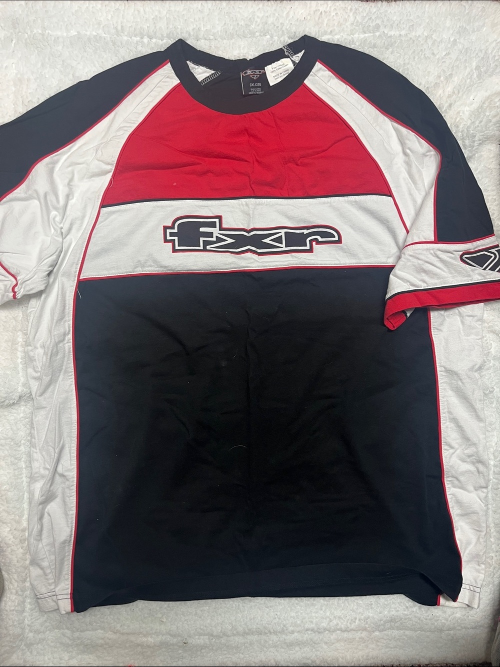 Vintage Men’s Red, White & Black Short Sleeve FXR Performance Shirt